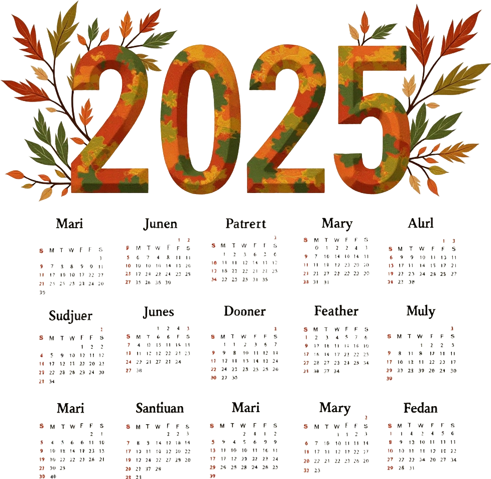 2025 Autumn-Themed Calendar